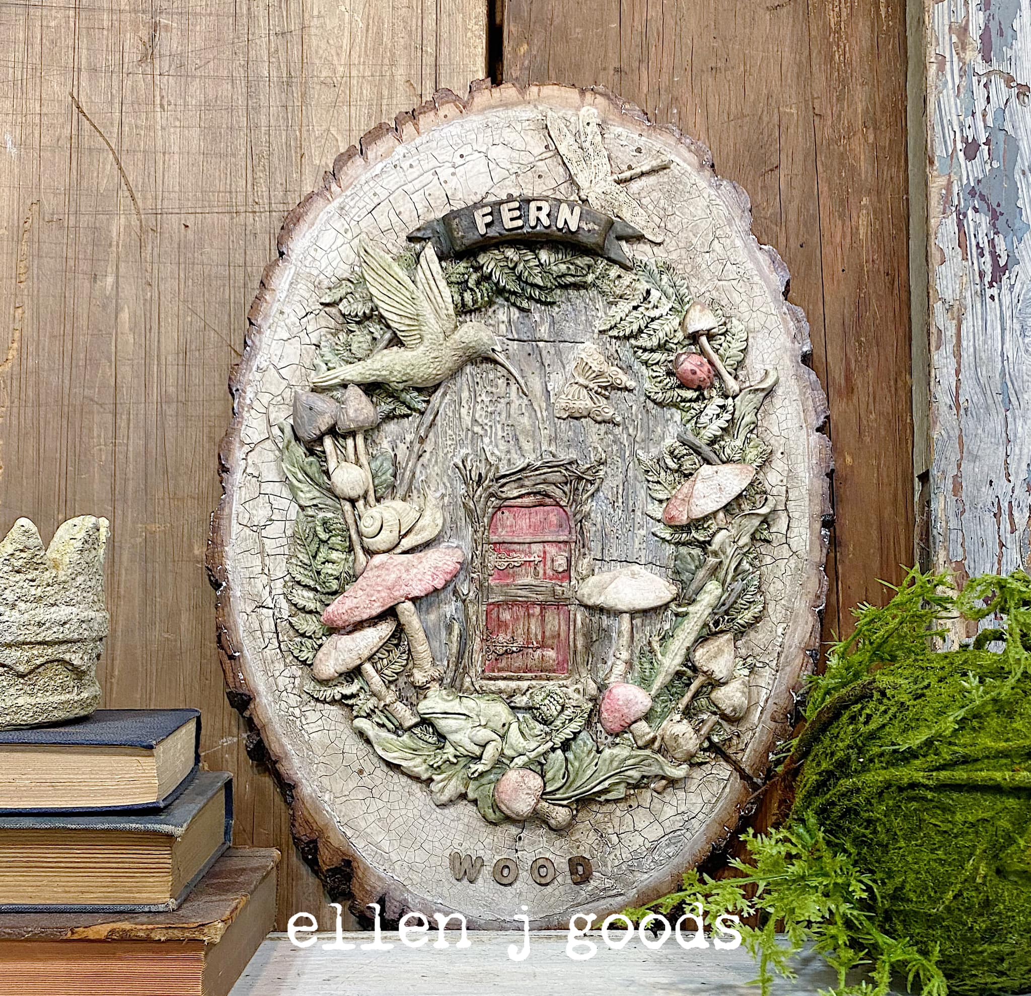 DIY French Country Easter Decor using IOD Moulds and Stamps, Spring Decor