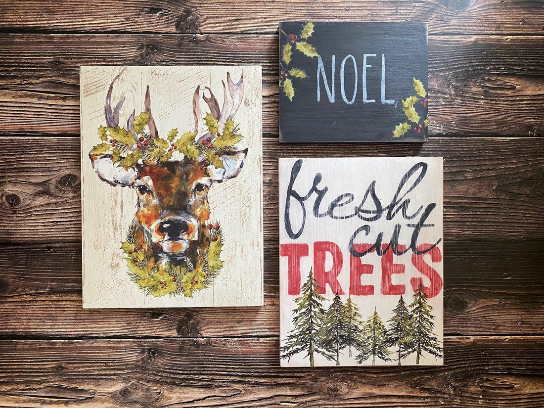 DIY Vintage Christmas Gallery Wall