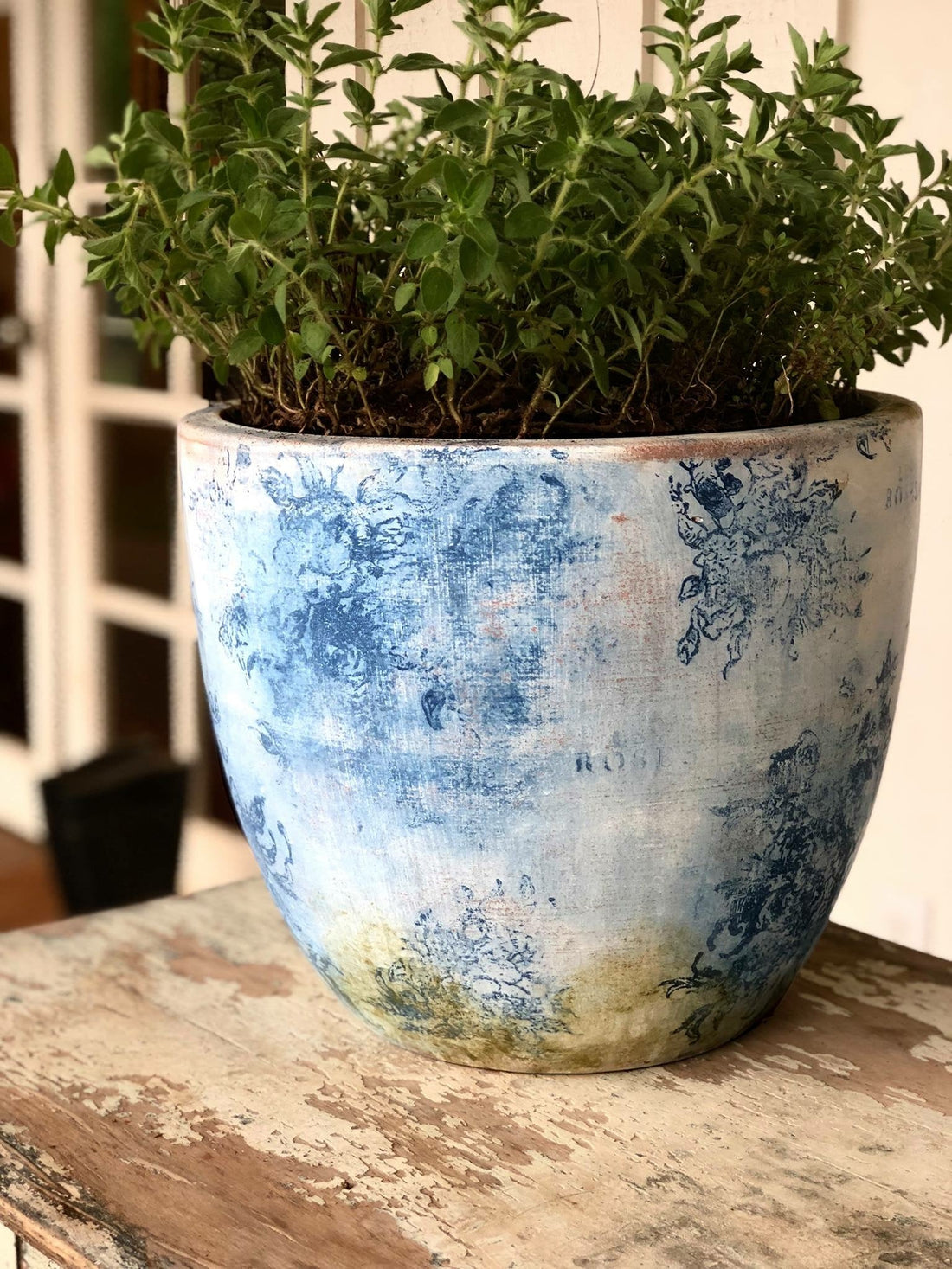 IOD DIY flow blue pot tutorial