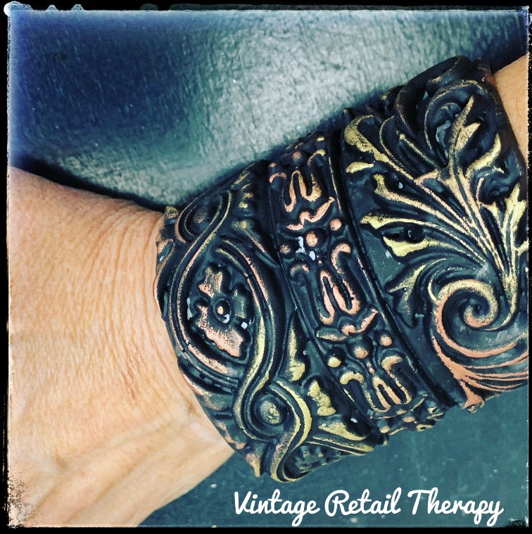 vintage black wrist cuff