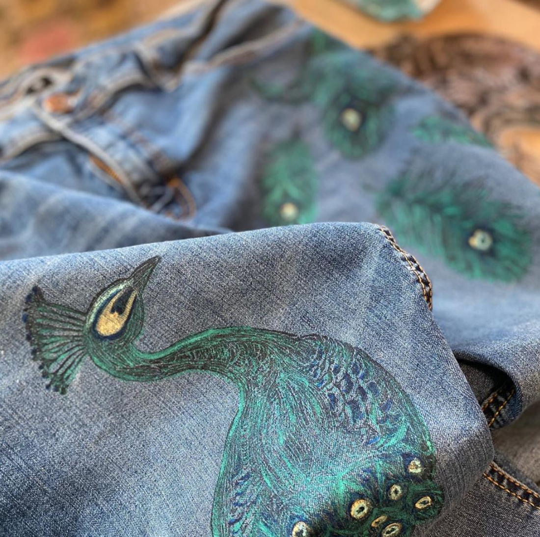 Refashioned jeans with no sewing