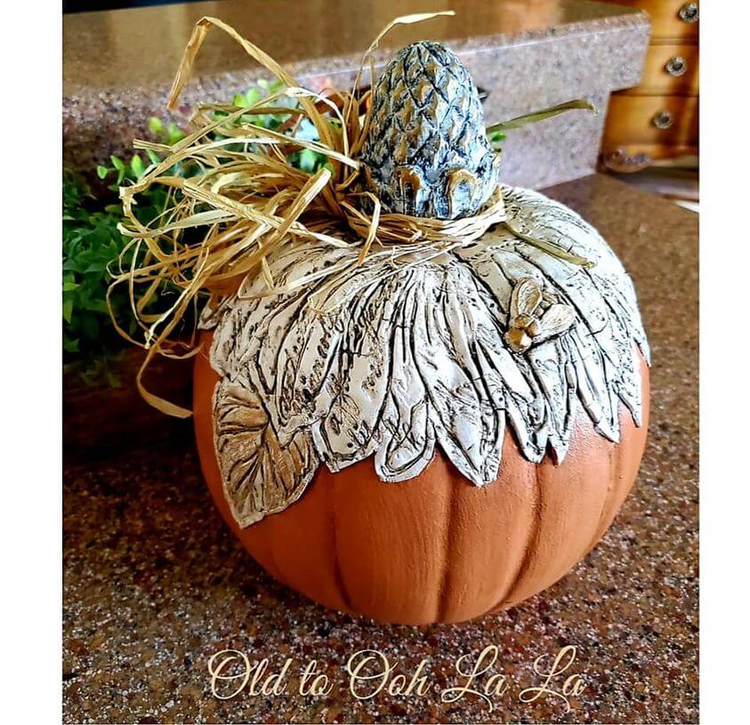 DIY Painted Pumpkin Decor with French Country Flair