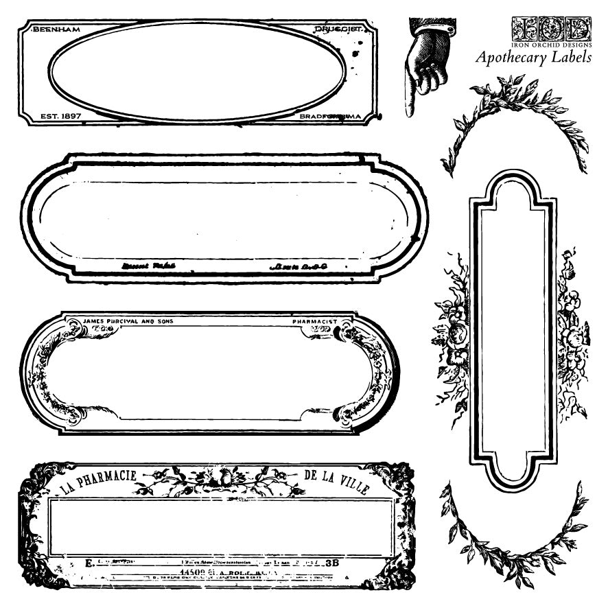 Apothecary Labels 6x6 IOD Stamp™