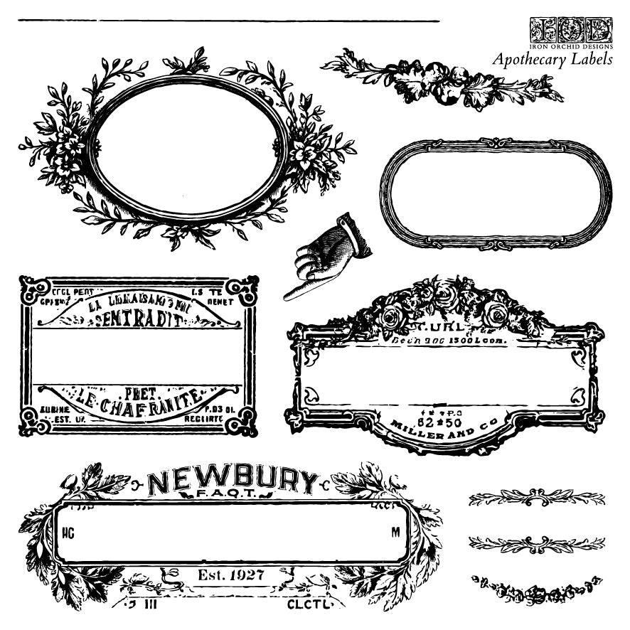 Apothecary Labels 6x6 IOD Stamp™