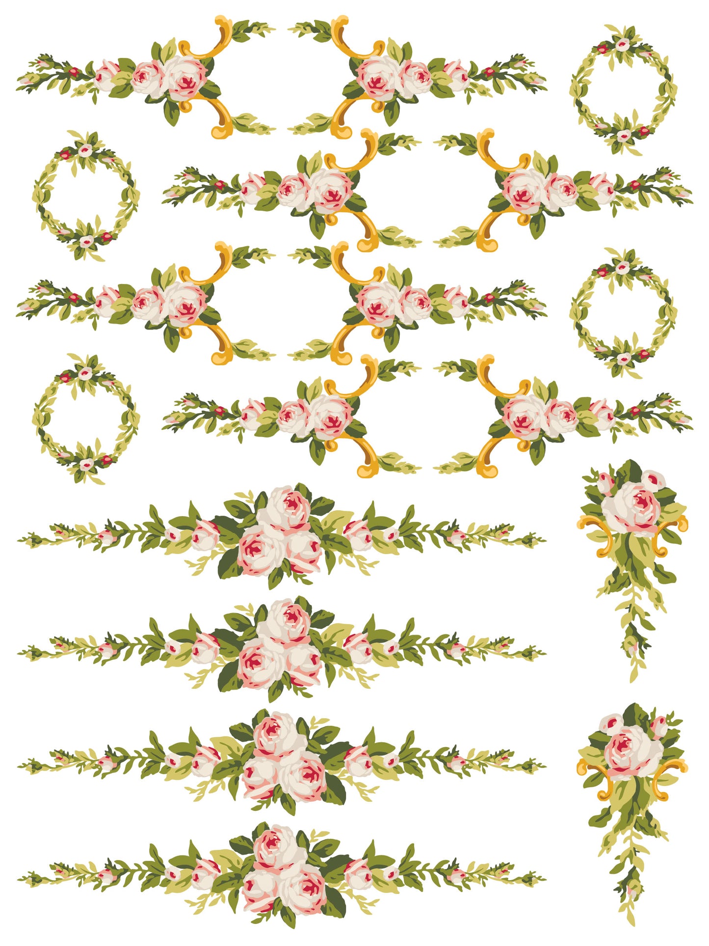 Petite Fleur Pink IOD Paint Inlay 12x16 Pad™