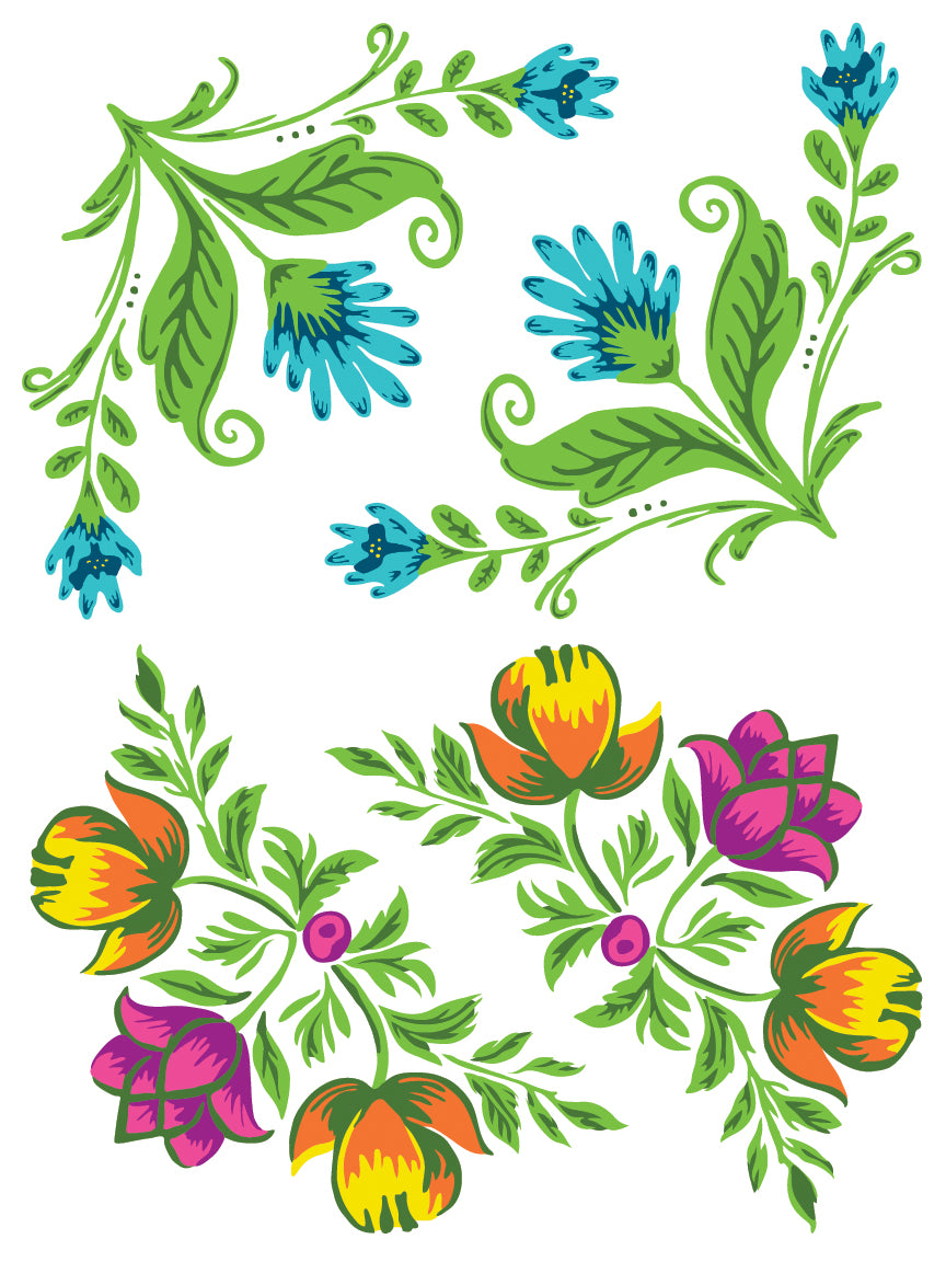 Vida Flora IOD Paint Inlay 12x16 Pad™