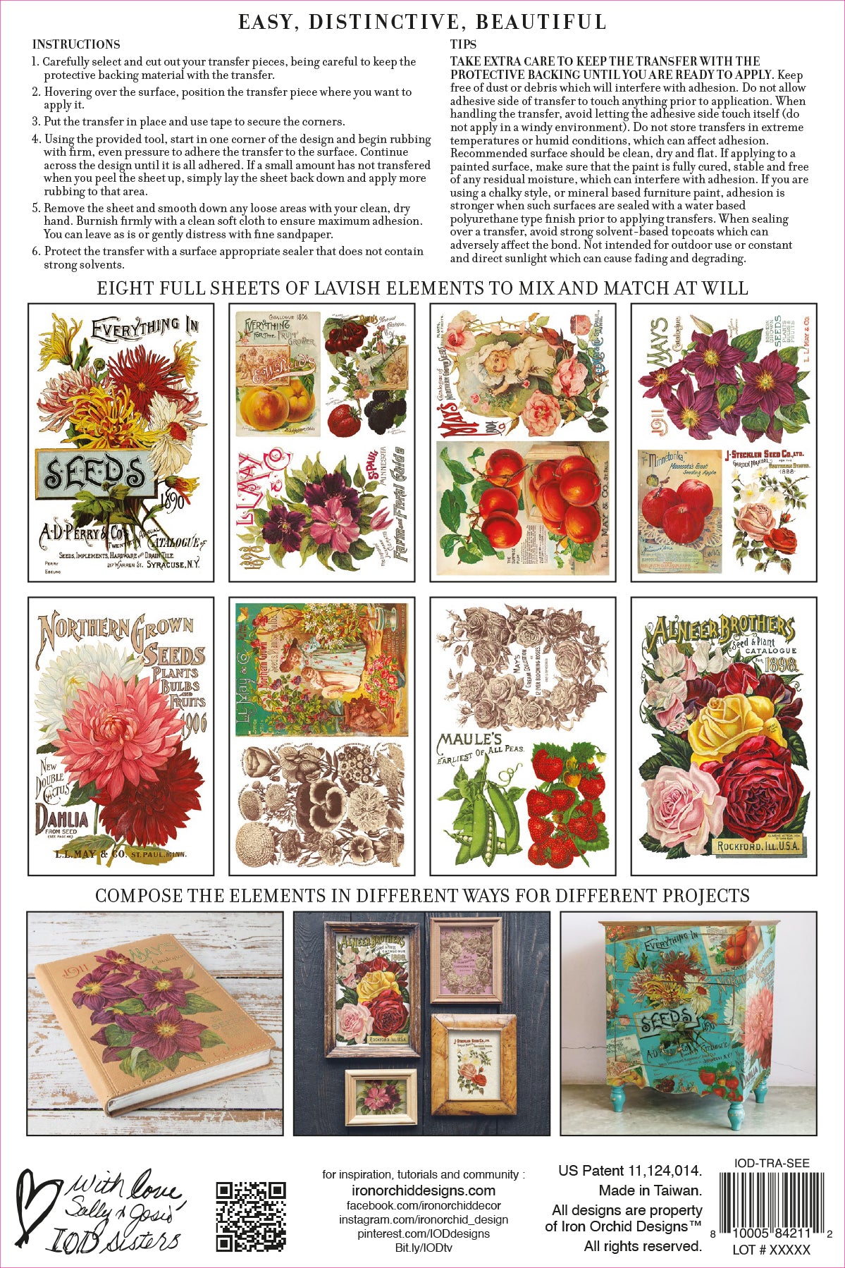 Seed Catalogue IOD Transfer 8x12 Pad