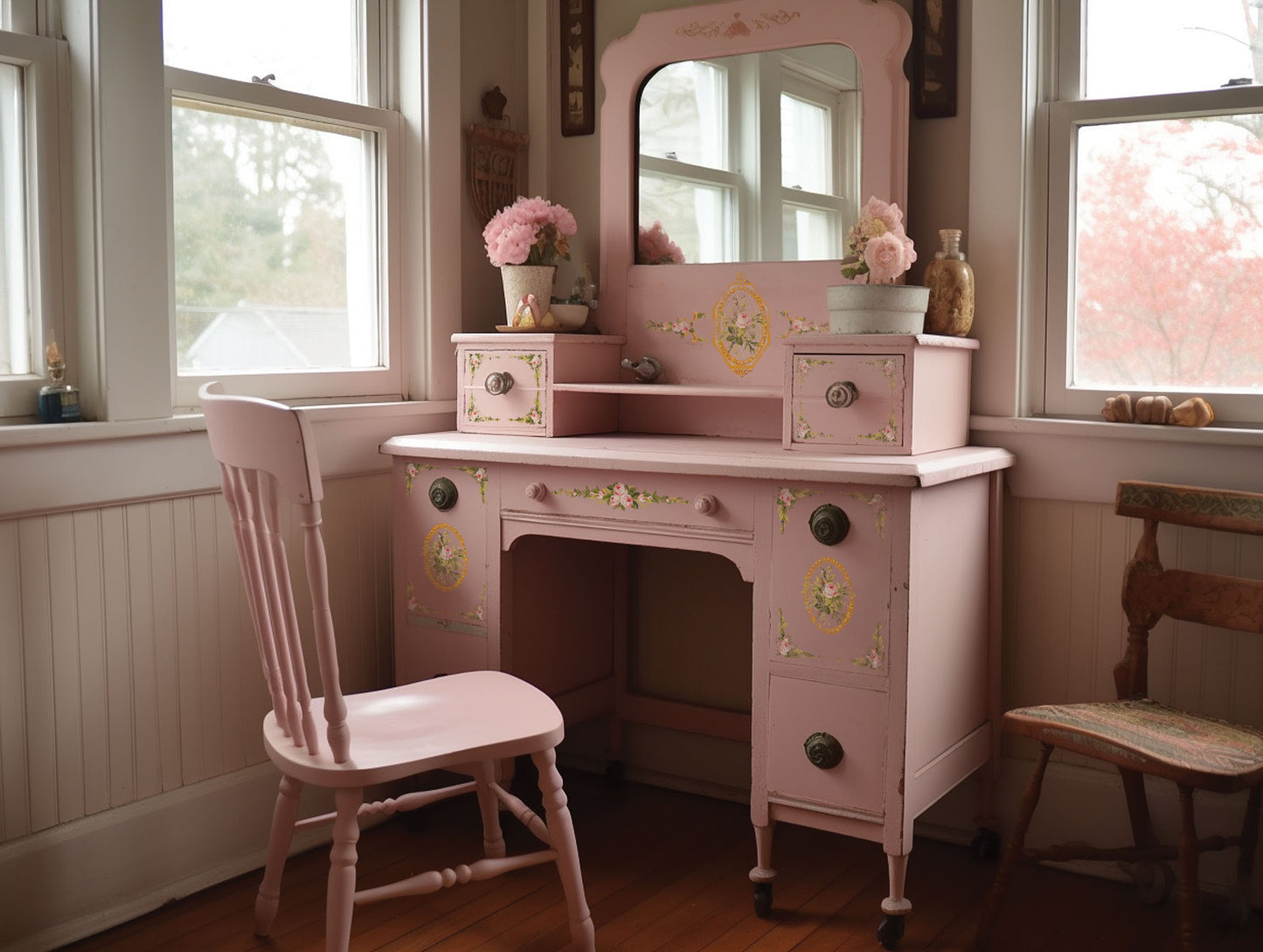 Petite Fleur Pink IOD Paint Inlay 12x16 Pad™