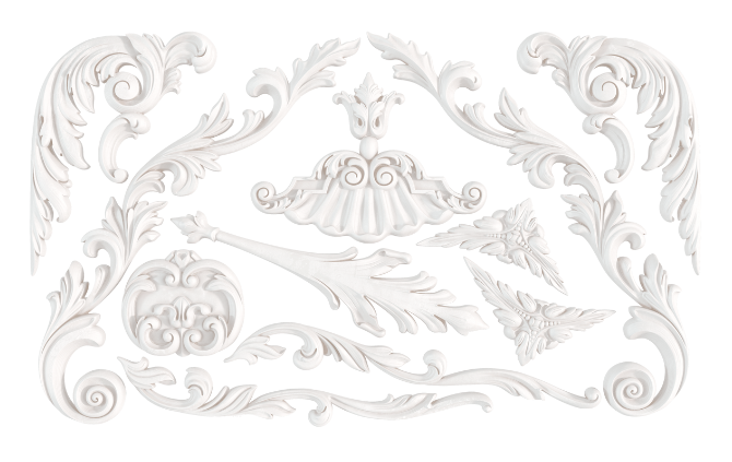 Dainty Flourishes 6X10 IOD Mould