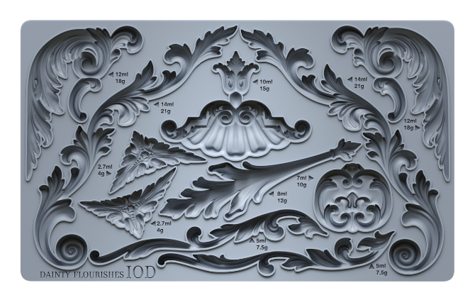 Dainty Flourishes 6X10 IOD Mould