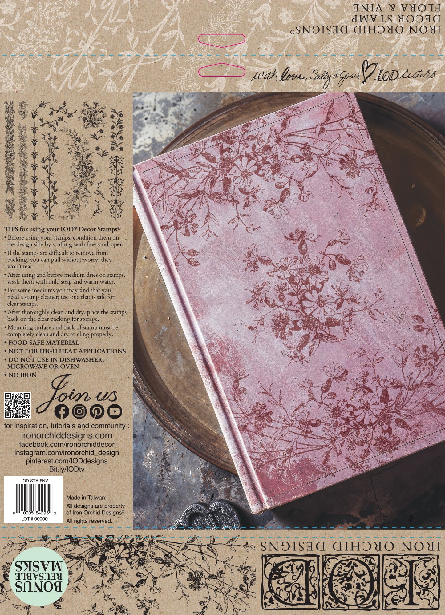 Flora & Vine 12x12 IOD Stamp™