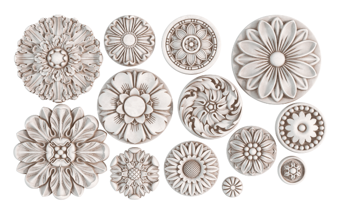 Rosettes 6X10 IOD Mould