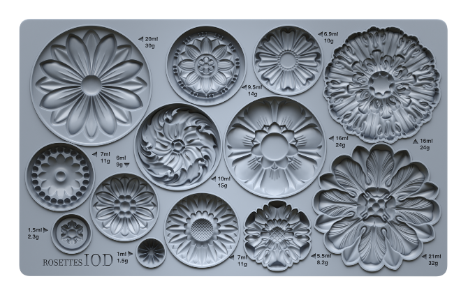 Rosettes 6X10 IOD Mould