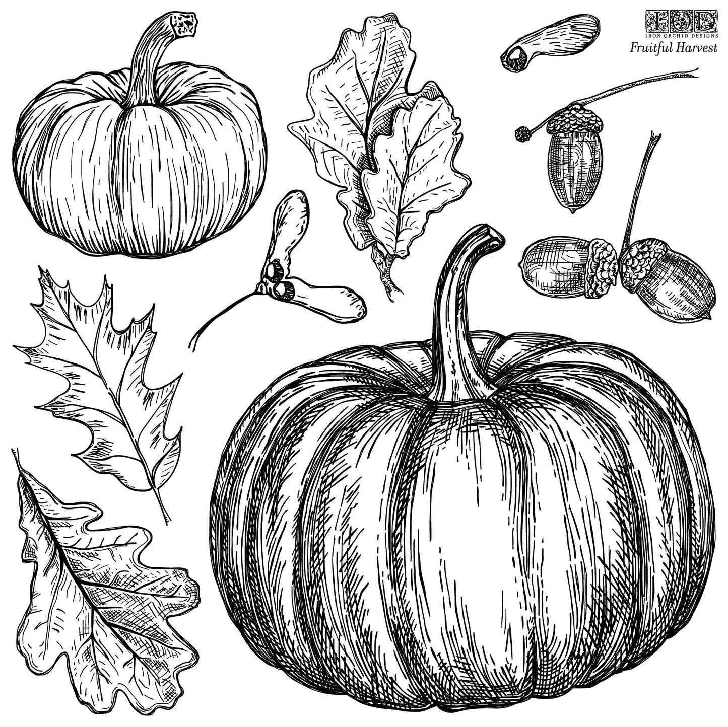 Fruitful Harvest 12x12 IOD Stamp