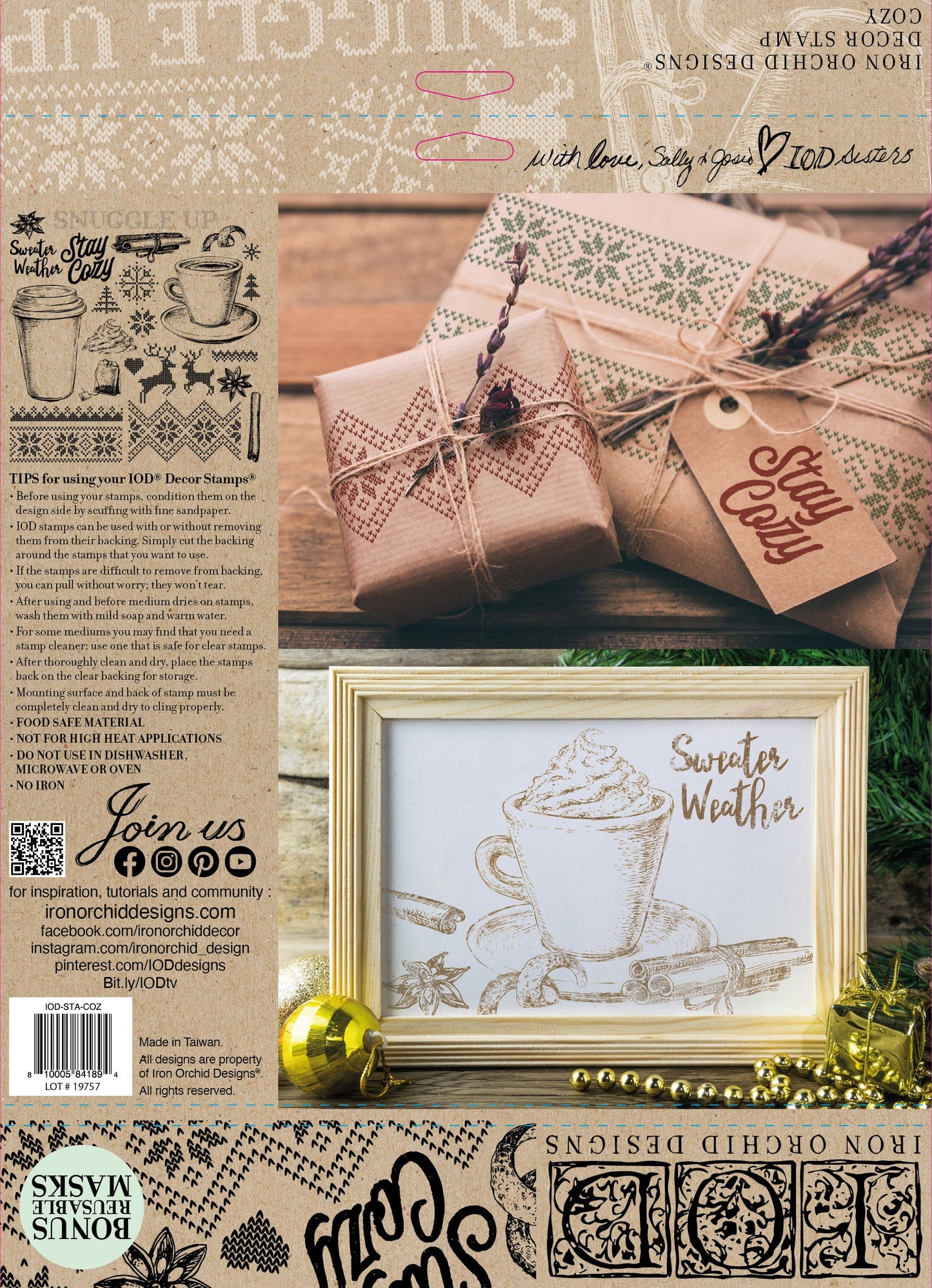 Cozy 12x12 IOD Stamp