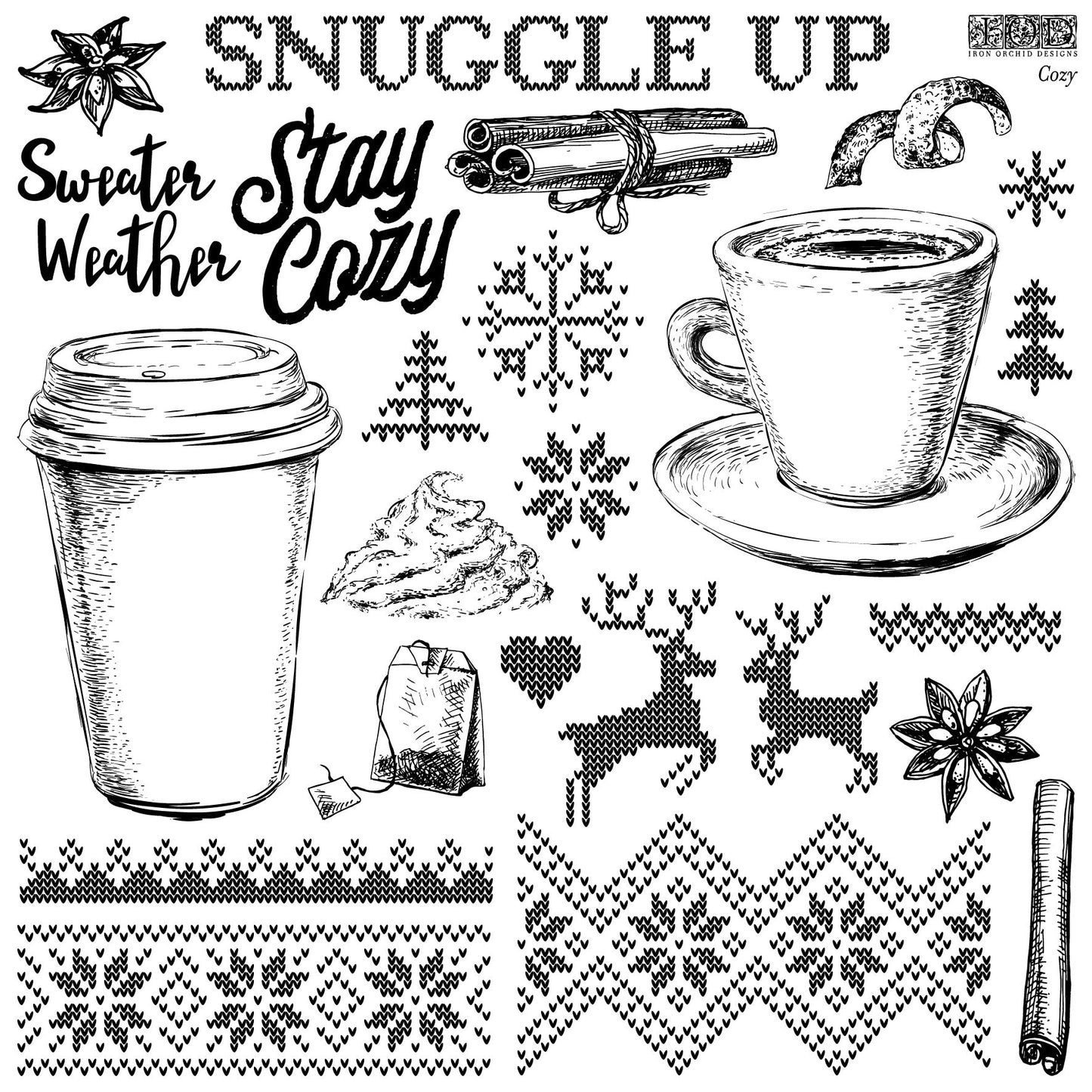 Cozy 12x12 IOD Stamp