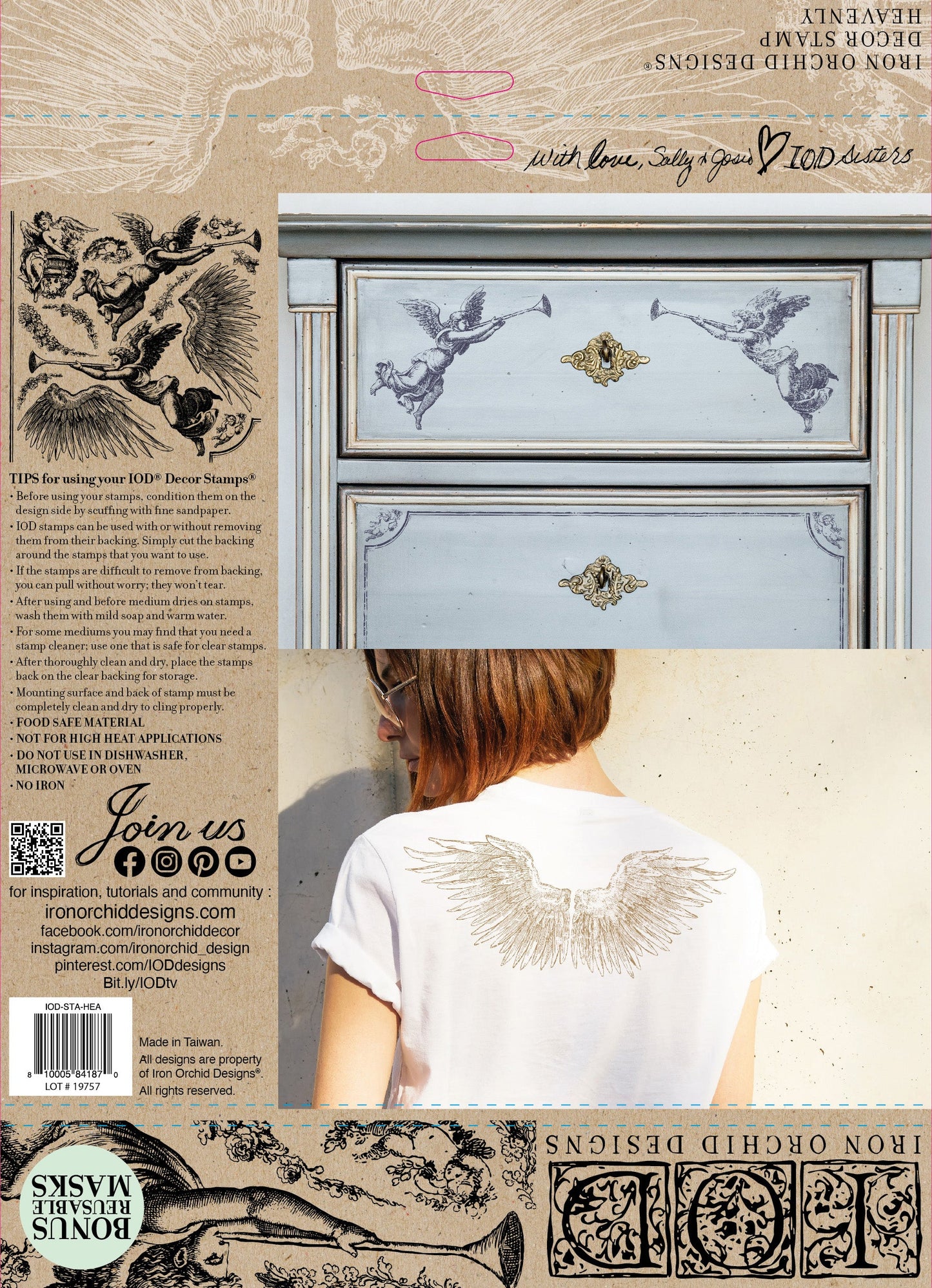 Heavenly 12x12 IOD Stamp