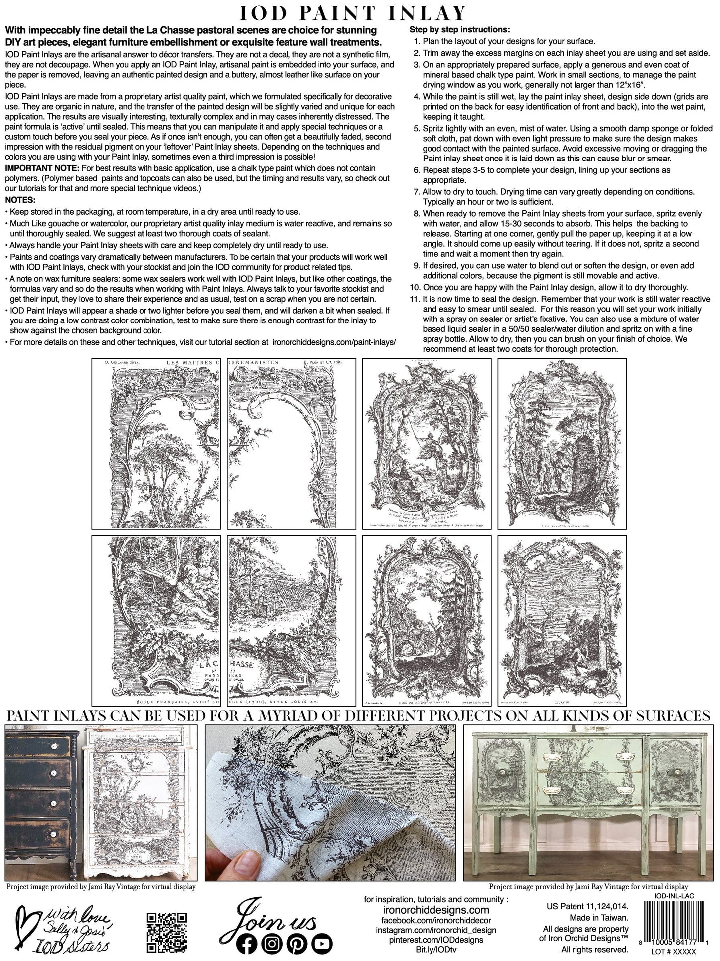 La Chasse IOD Paint Inlay 12x16 Pad