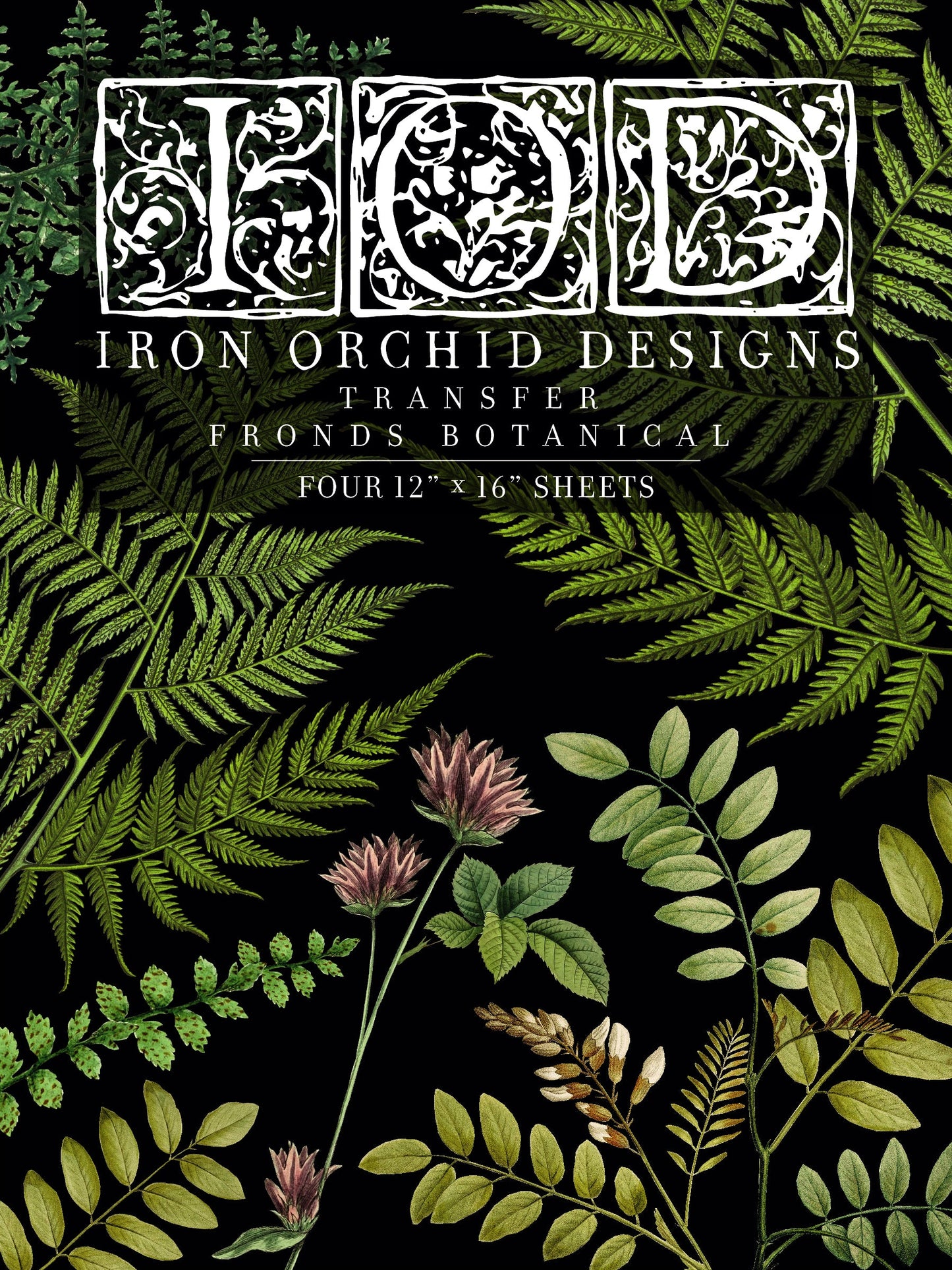 Fronds Botanical IOD Transfer 12x16 Pad