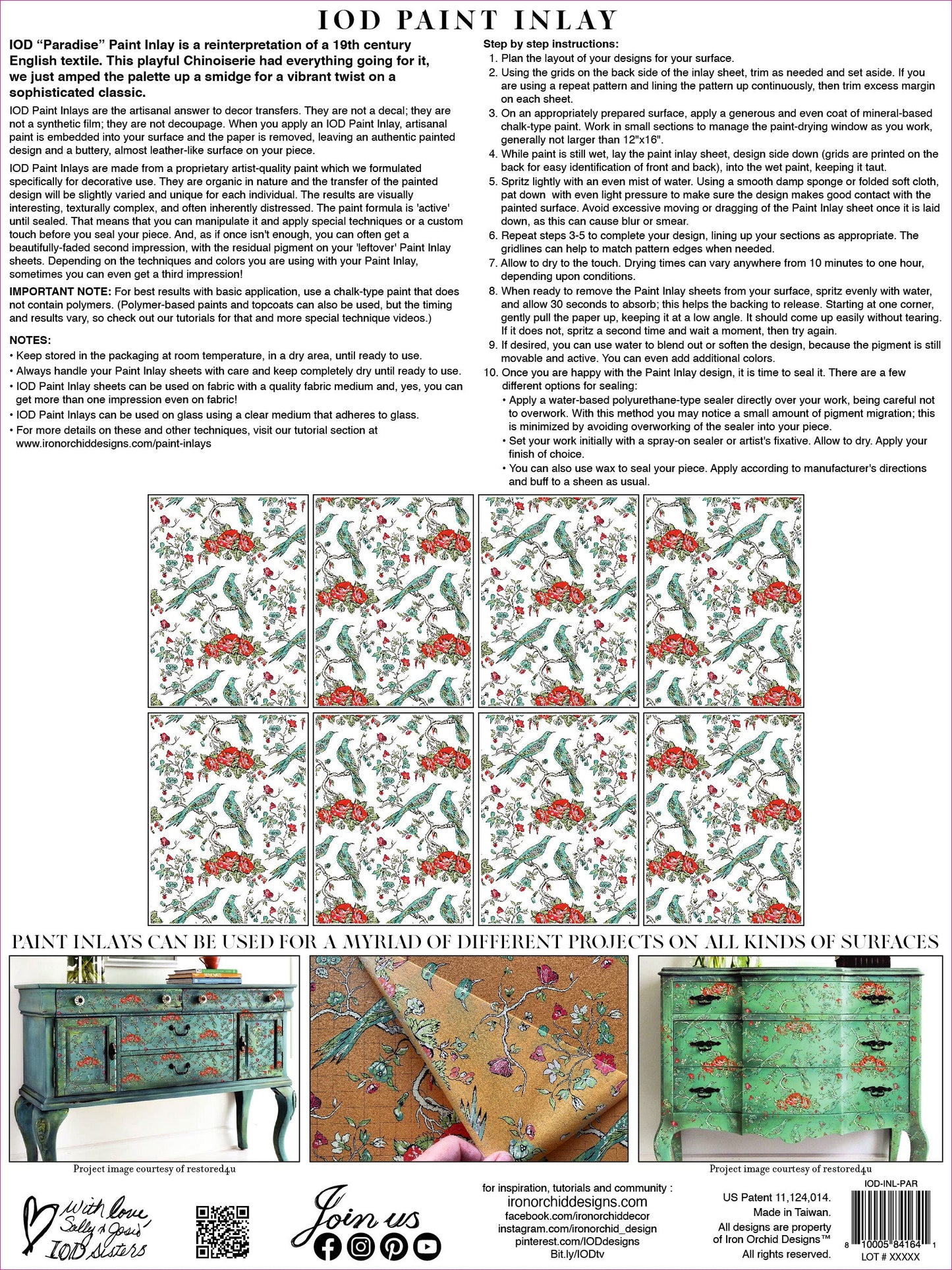 Paradise IOD Paint Inlay 12x16 Pad