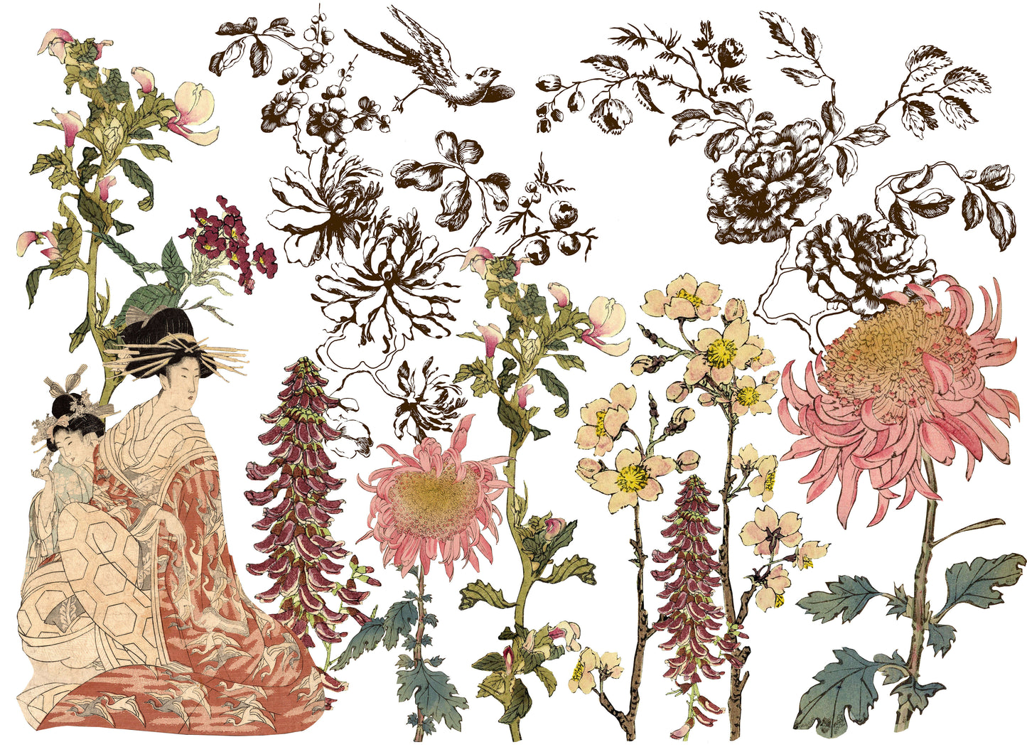 Japonica 24x33 Decor Transfer