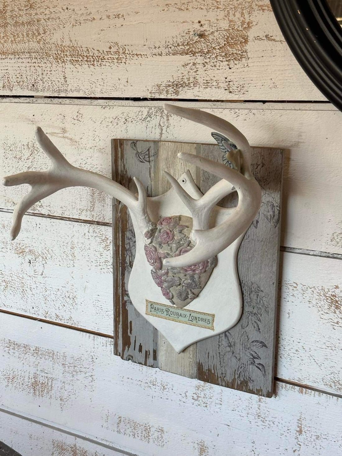 French Inspired Floral Deer Head with IOD Moulds and Paint Inlay