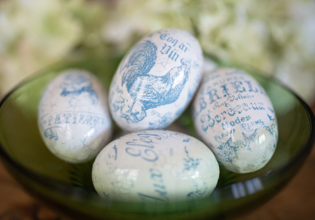 Spring Decor DIY: Blue Willow Porcelain Easter Eggs
