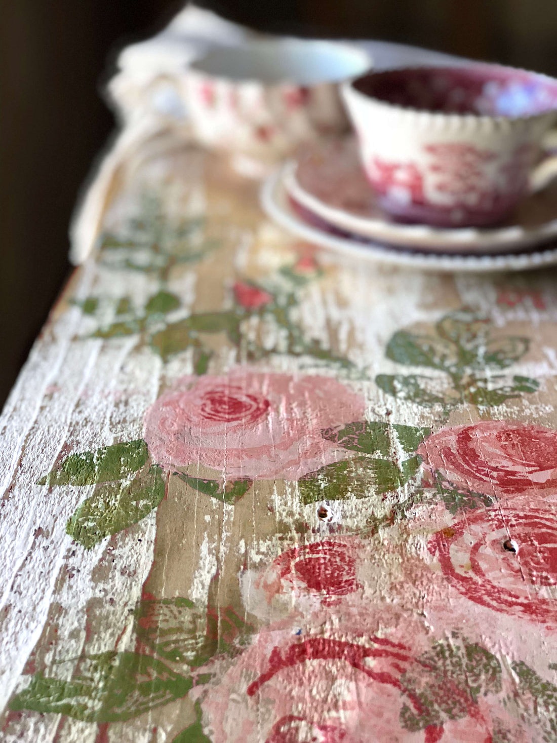 Sneak Peeks! Fall 2018 release of DIY Decor Products by IOD/ Painterly Roses Decor Stamp