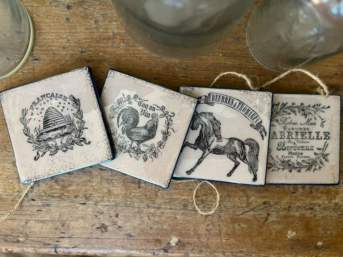Easy Vintage Coasters with the IOD Antiquities Stamp