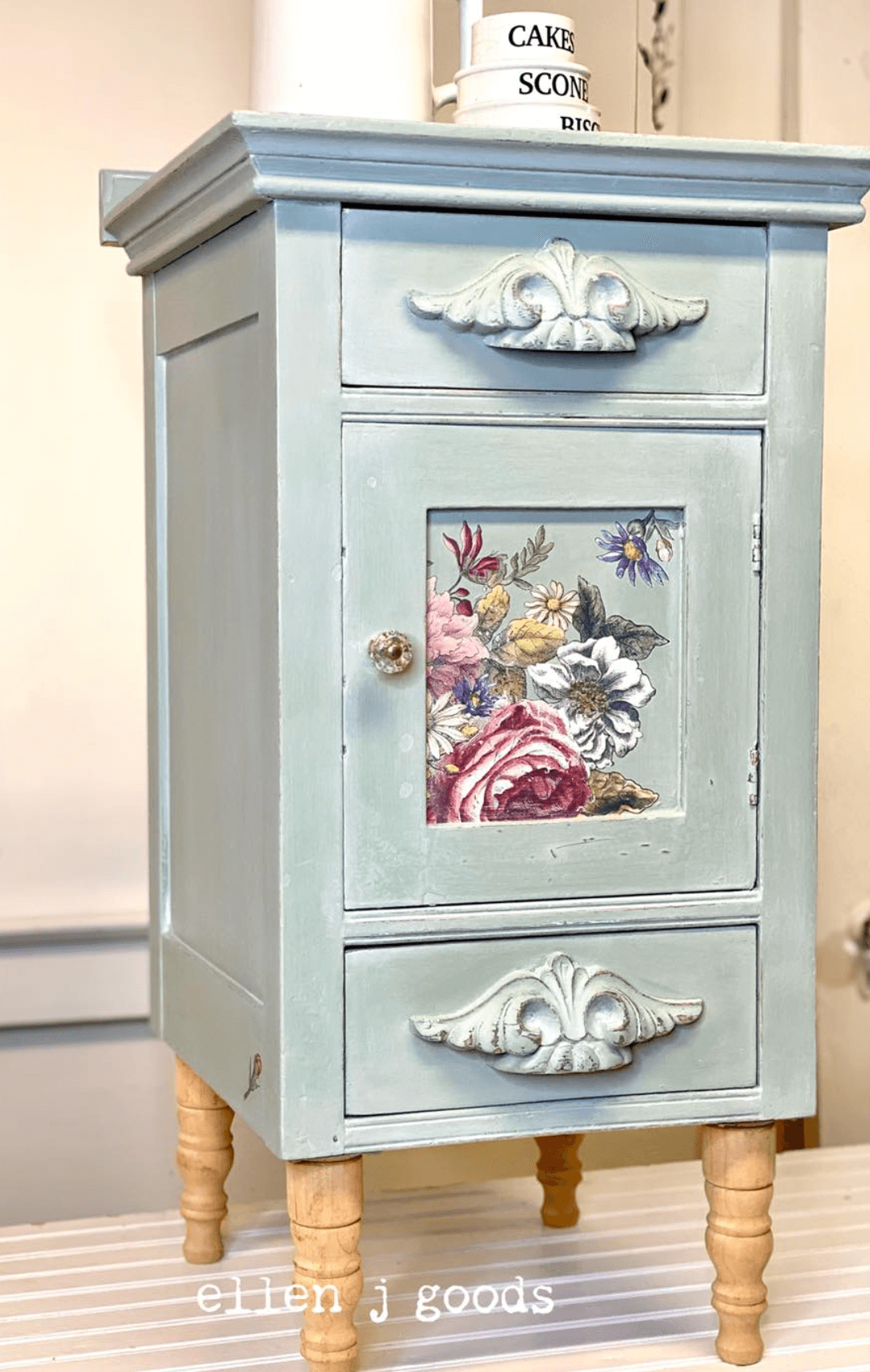 Dreamy Painted Cabinet Makeover Idea