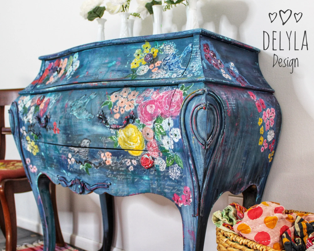 How To Hand Paint Florals on Furniture the Easy Way!