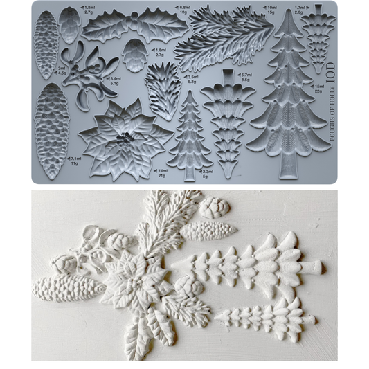 Boughs of Holly 6x10 Decor Moulds™