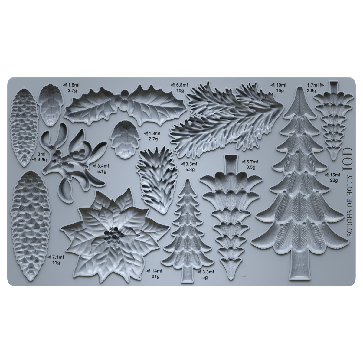 Boughs of Holly 6x10 Decor Moulds™