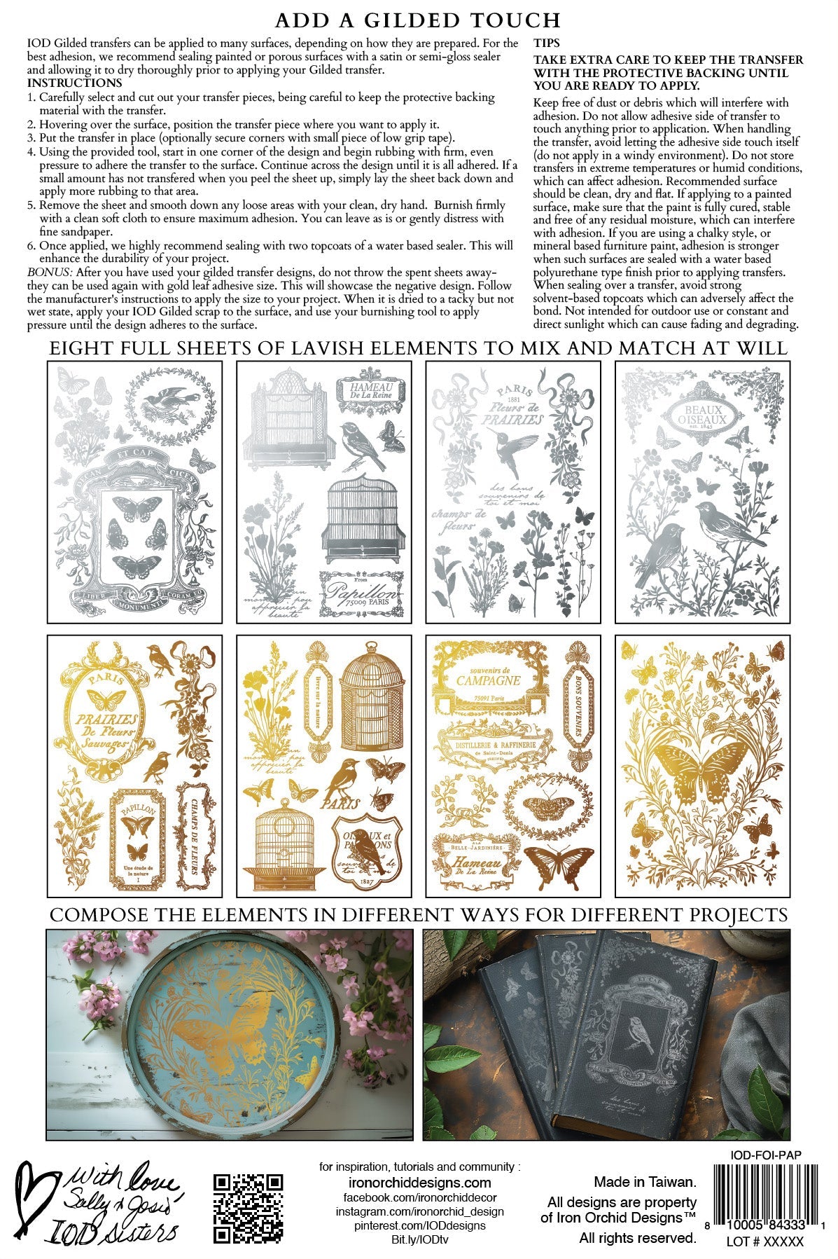 Papillon IOD Foil Transfer 8x12 Pad