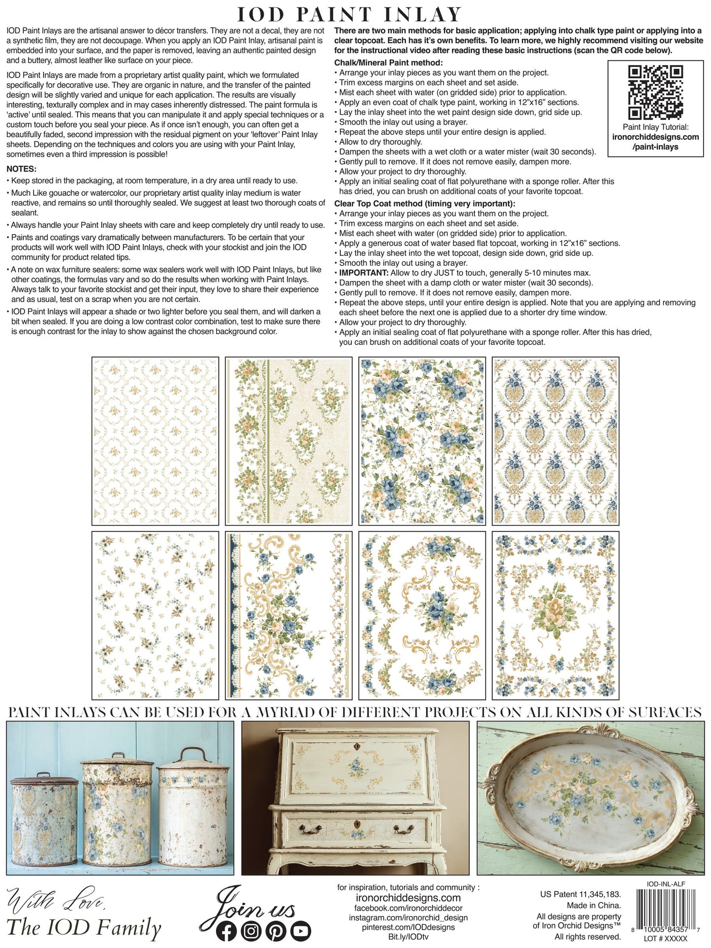 Alfred Peats and Co. IOD Paint Inlay 12x16 Pad™