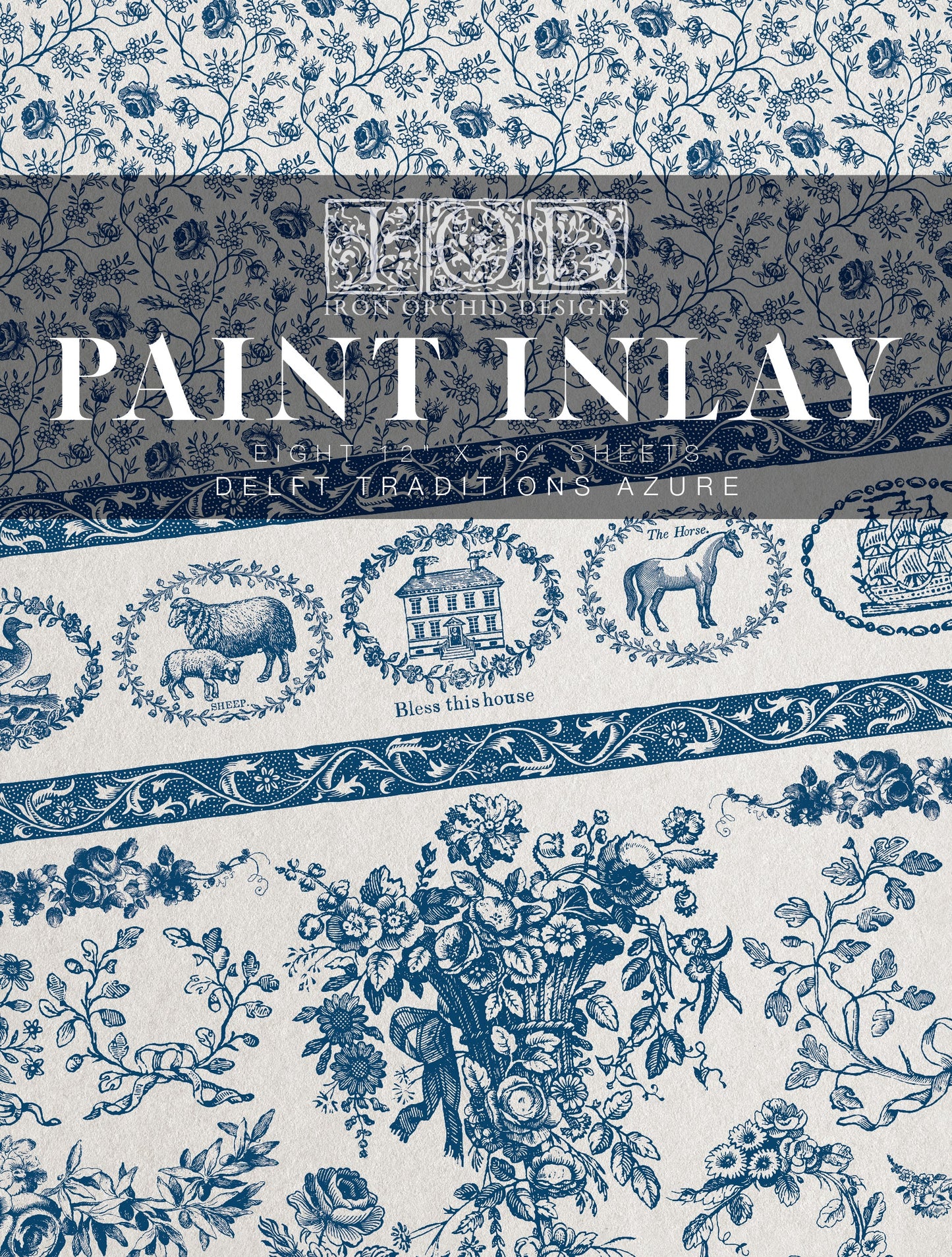 Delft Traditions Azure IOD Paint Inlay 12x16 Pad™