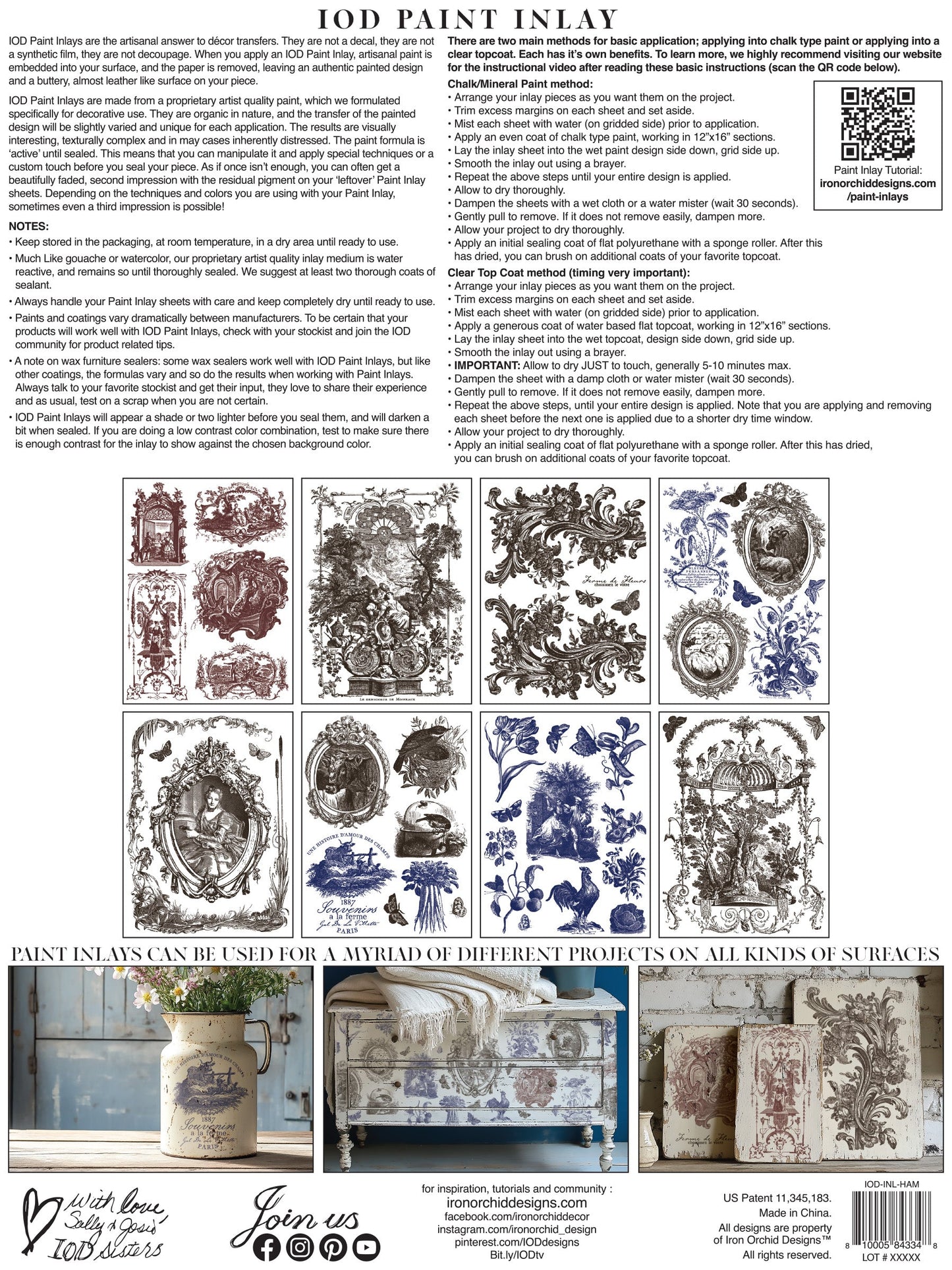 Hameau de la Reine IOD Paint Inlay 12x16 Pad