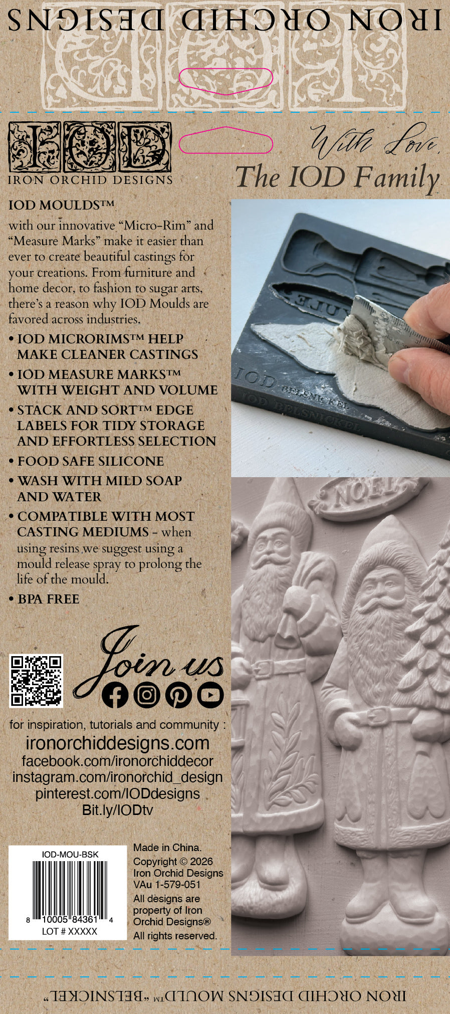Belsnickel 6x10 IOD Mould