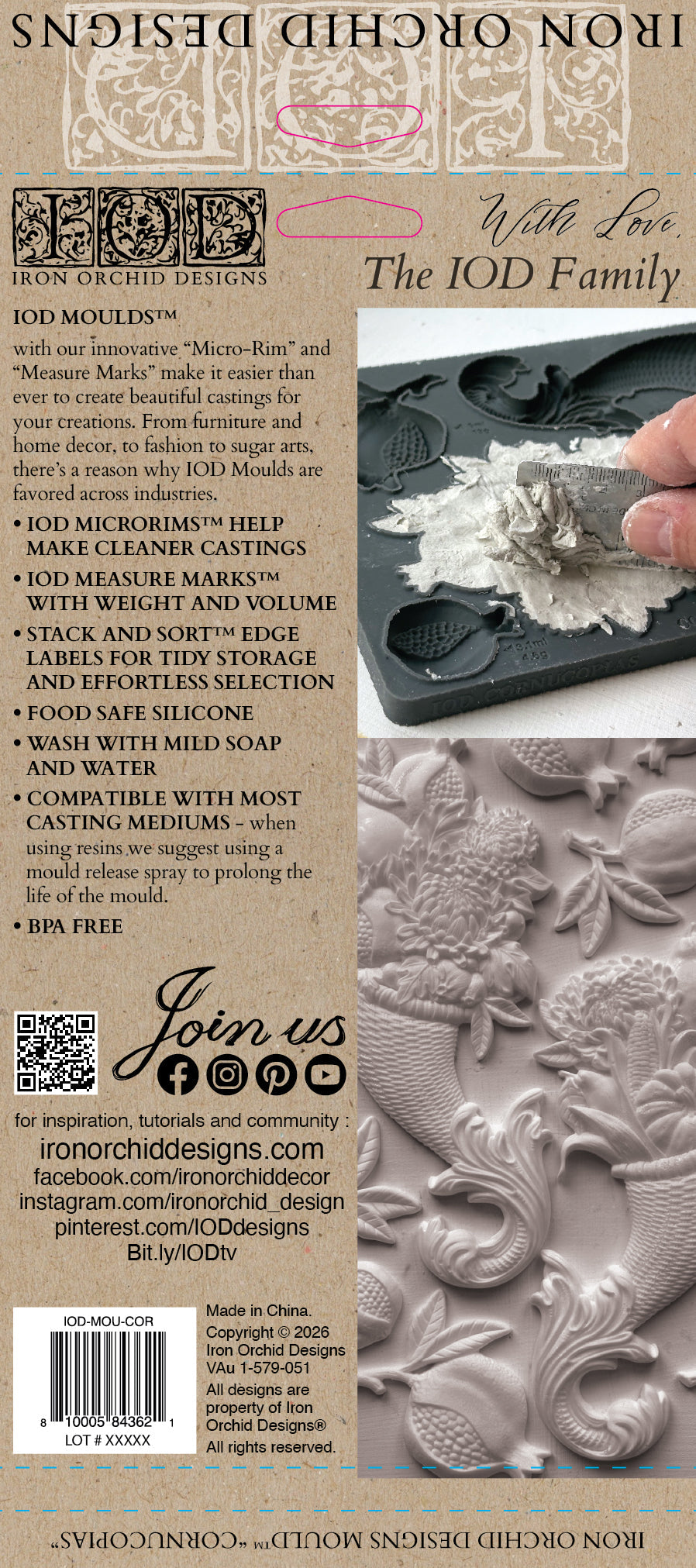 Cornucopias 6x10 IOD Mould