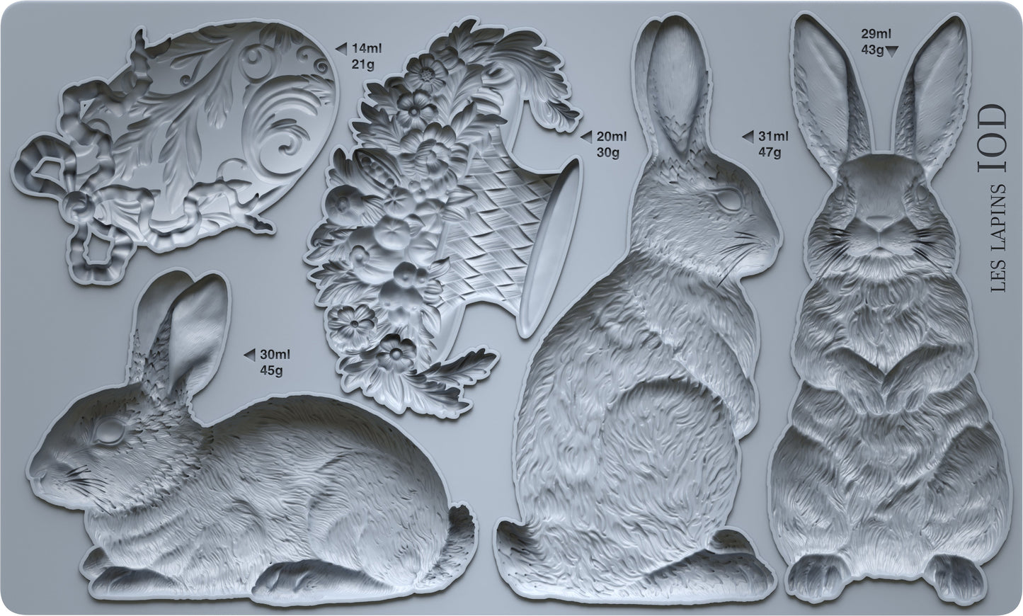 Les Lapins 6x10 IOD Mould