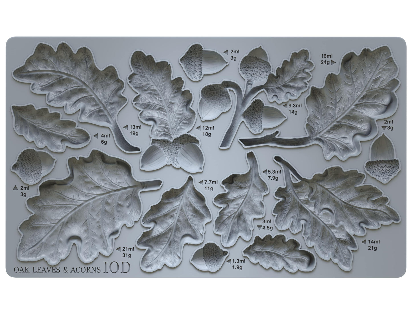 Oak Leaves & Acorns 6x10 IOD Mould™