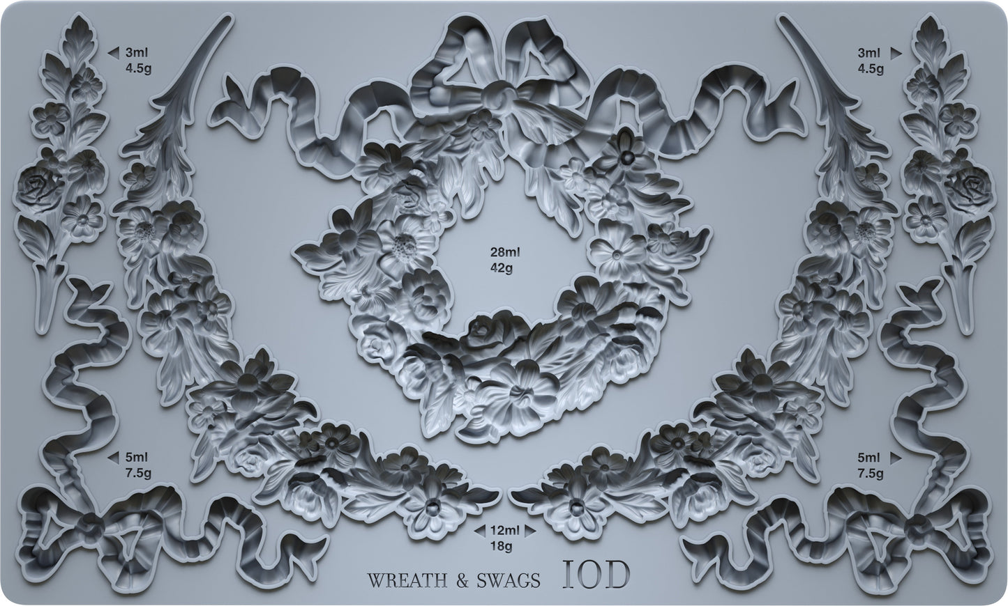 Wreath & Swags 6x10 IOD Mould