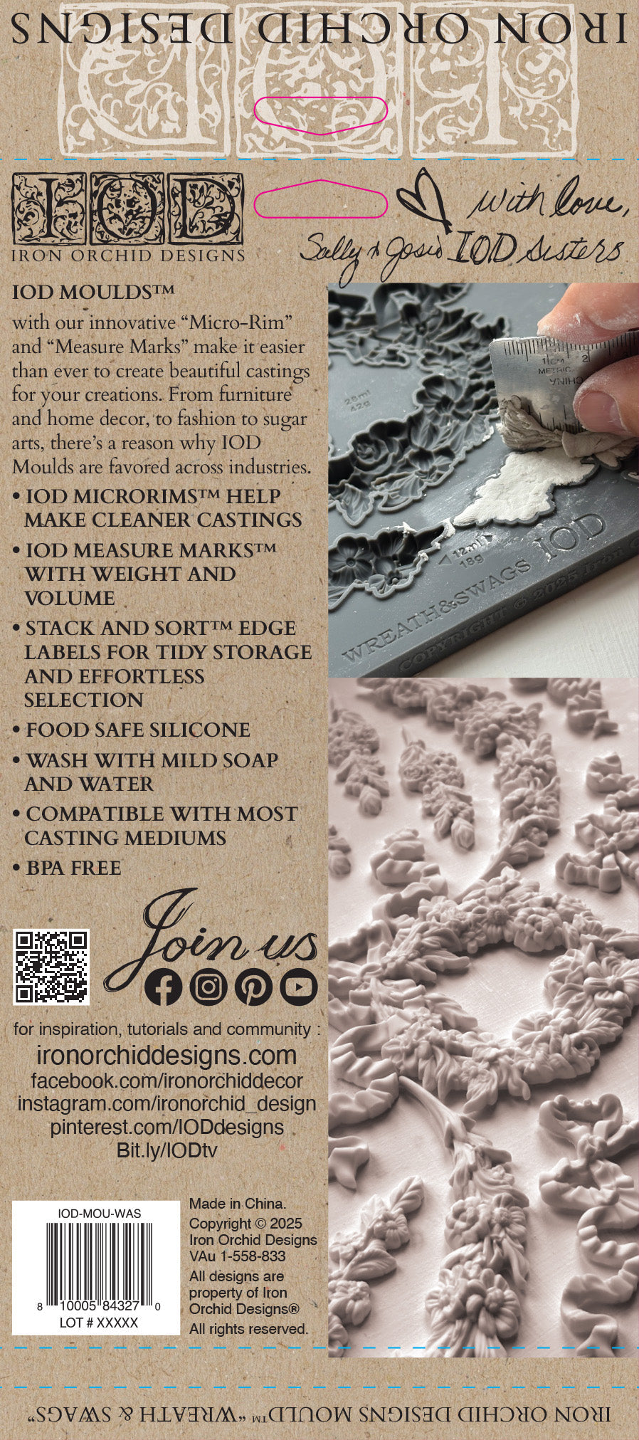 Wreath & Swags 6x10 IOD Mould