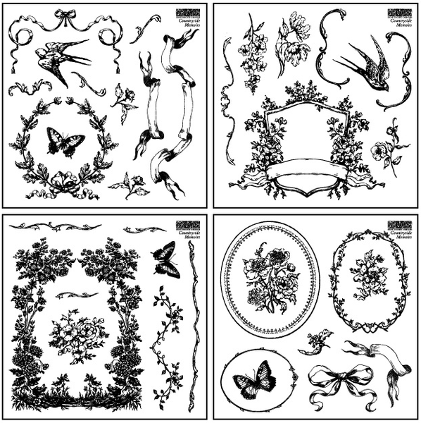 ia's Country Creations アートフレーム Countryside Memoirs 6x6 IOD Stamp™ – IOD Public