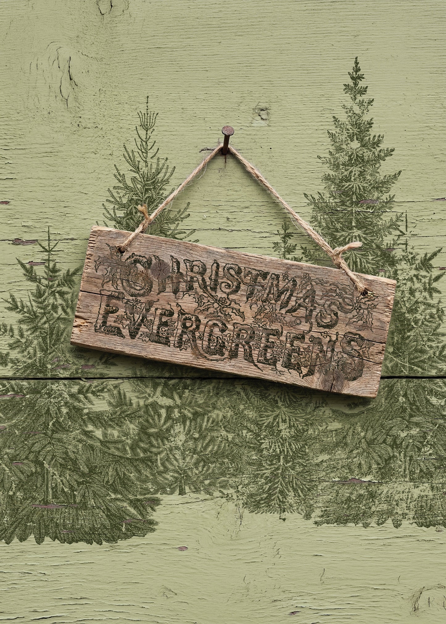 Winter Grove 12x12 IOD Stamp