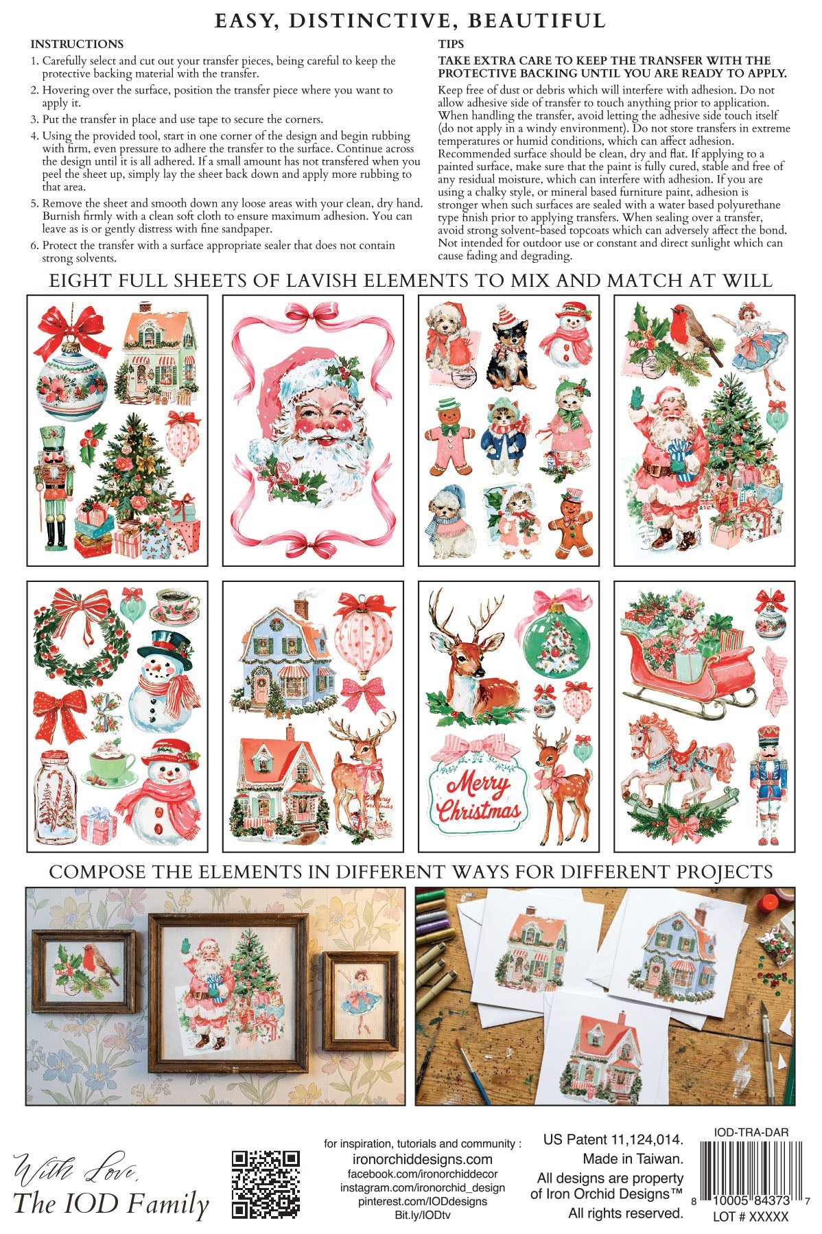 Darling Holiday IOD Transfer 8x12 Pad