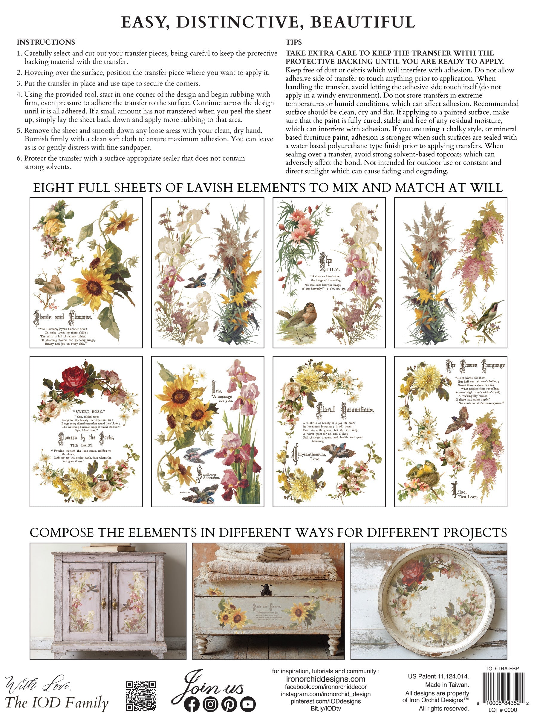 Flowers by the Poets IOD Transfer 12x16 Pad™ – IOD Public
