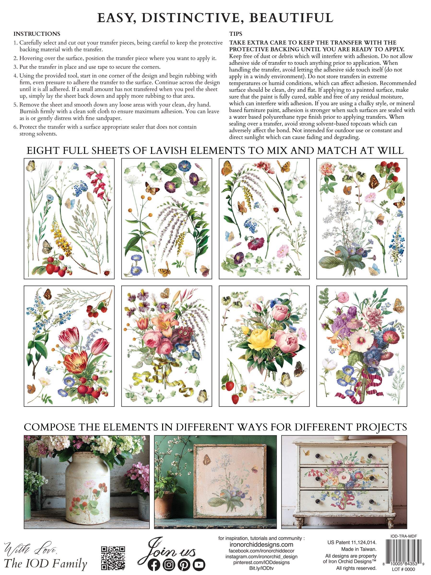 Marché des Fleurs IOD Transfer 12x16 Pad™ – IOD Public