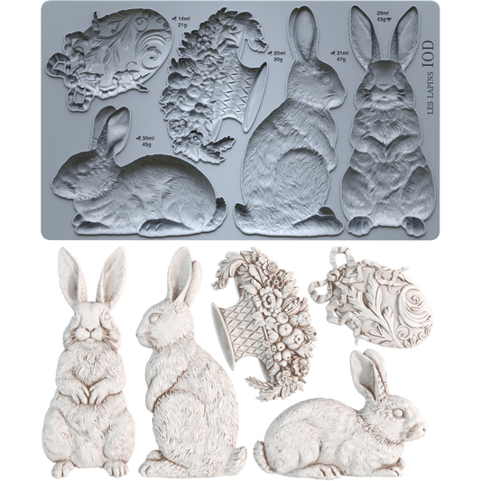 Les Lapins 6x10 IOD Mould