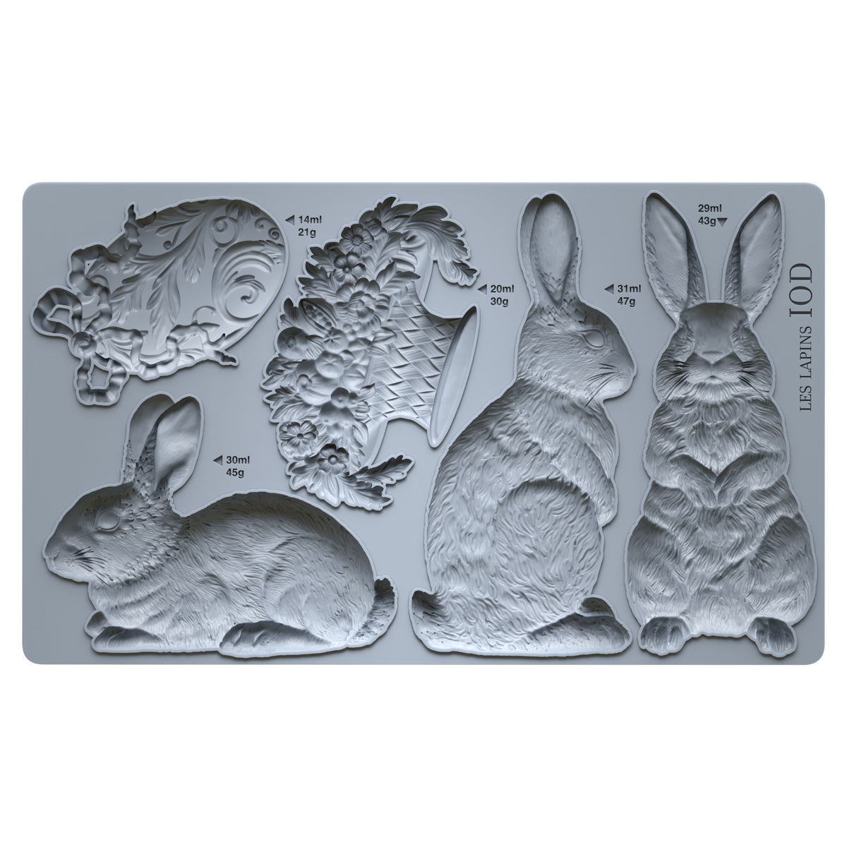 Les Lapins 6x10 IOD Mould